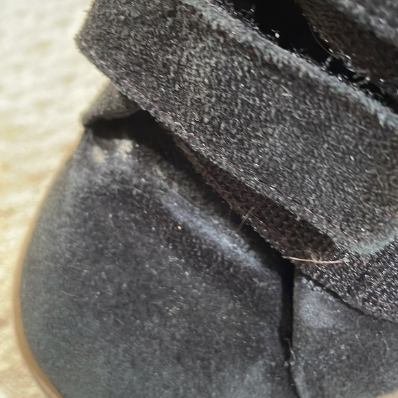 Sandro Paris Black Suede Three Velcro Strap Sneakers - Picture 5 of 11